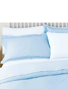Belledorm Superfine 200 Count Percale Poly Cotton Oxford Pillowcases White