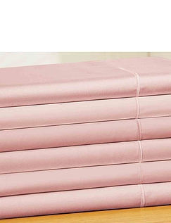 400 Thread Count Egyptian Cotton Sateen Flat Sheet Blush Pink