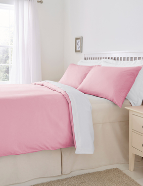 Easy Care Poly Cotton Sheets And Pillowcases Blue