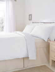 Easy Care Poly Cotton Sheets And Pillowcases Blue