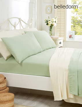 Supersoft Plain Dyed Flannelette Fitted Sheet by Belledorm Blue