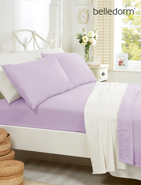 Supersoft Plain Dyed Flannelette Fitted Sheet by Belledorm Blue