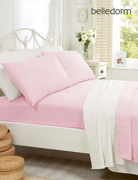 Supersoft Plain Dyed Flannelette Fitted Sheet by Belledorm Blue