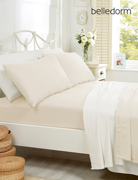 Supersoft Plain Dyed Flat Sheet Bedlinen by Belledorm Blue