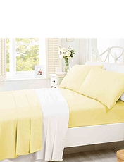 Super Soft Plain Dyed Flannelette Duvet Cover by Belledorm Cream