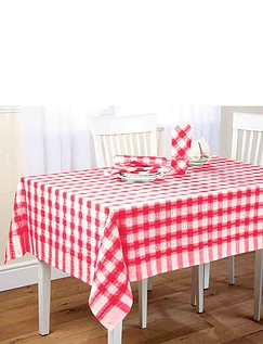 Seersucker Tablecloths and Napkins - Red
