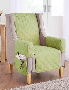 Plain Quilted Furniture Protectors Beige