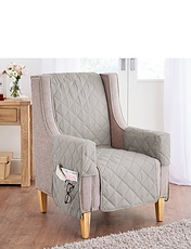 Plain Quilted Furniture Protectors Beige