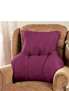 Faux Suede Back Support Aubergine
