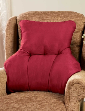 Faux Suede Back Support Coffee