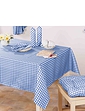 Country Gingham Kitchen Tablecloth Blue