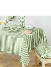 Country Gingham Kitchen Tablecloth Blue