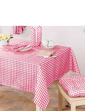 Country Gingham Kitchen Tablecloth Blue