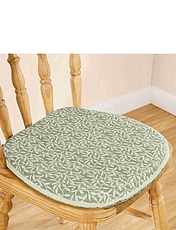 Leaf Print Kitchen and Dining Seat Pad Blue