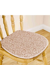 Leaf Print Kitchen and Dining Seat Pad Blue