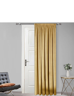 Lined Velour Door Curtains Gold