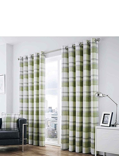 Balmoral Lined Curtains Green
