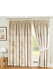 Lined Velour Curtains Gold