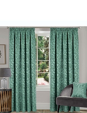 Classic Jacquard Lined Curtains Gold