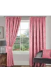 Classic Jacquard Lined Curtains Gold