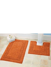 Luxury Weight Bath and Pedestal Rugs Cinnamon