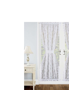 Kew Lace Door Curtain White
