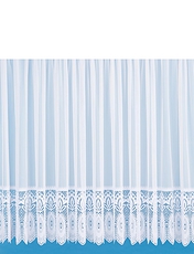 Lillian Made To Measure Lace Trimmed Curtains By The Yard White