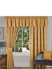 Lana Lined  Jacquard Curtains Wine