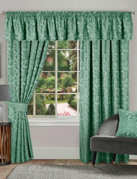 Lana Lined  Jacquard Curtains Gold