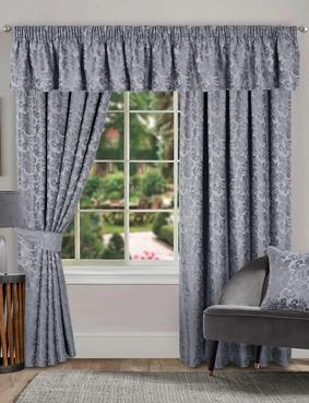 Lana Lined  Jacquard Curtains Gold