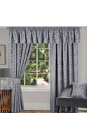 Lana Lined  Jacquard Curtains Wine