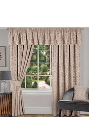 Lana Lined  Jacquard Curtains Wine