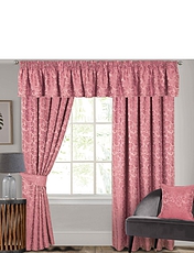 Lana Lined  Jacquard Curtains Wine