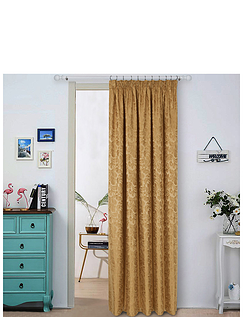 Lana Jacquard Door Curtains Gold