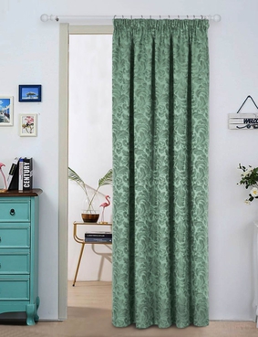 Lana Jacquard Door Curtains with FREE Tie Back Gold
