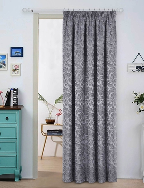 Lana Jacquard Door Curtains with FREE Tie Back Gold