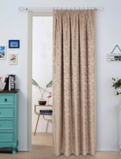 Lana Jacquard Door Curtains with FREE Tie Back Gold