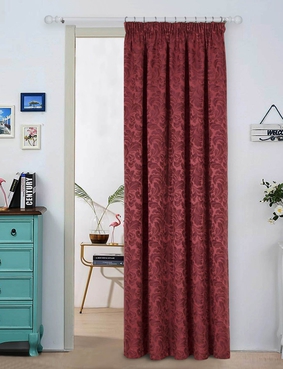 Lana Jacquard Door Curtains with FREE Tie Back Gold