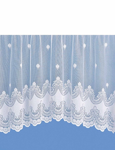 Naples Jardiniere Lace Net Curtain White 