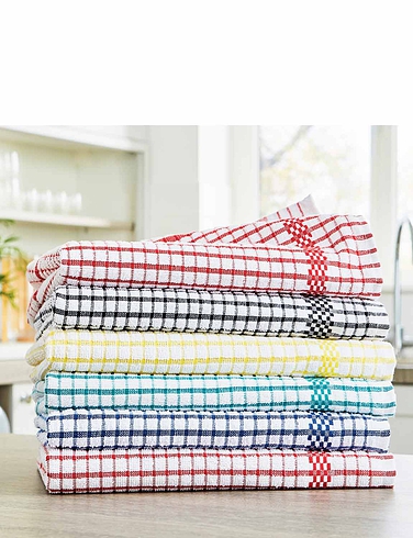 Superdry Check Tea Towels Pack of Six