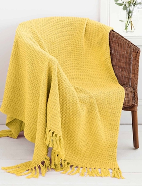 Honeycomb Cotton Throw Blush Pink