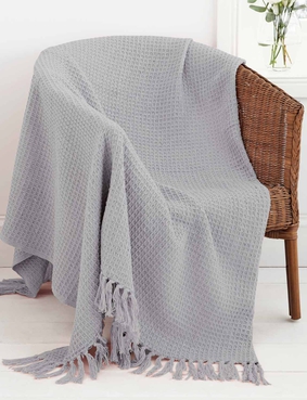 Honeycomb Cotton Throw Blush Pink