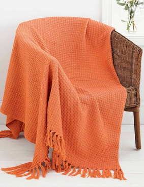 Honeycomb Cotton Throw Blush Pink