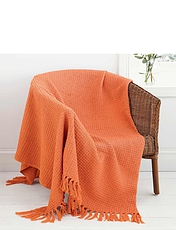 Honeycomb Cotton Throw Blush Pink