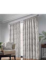 Fiji Lined Heavyweight Jacquard Curtains Silver