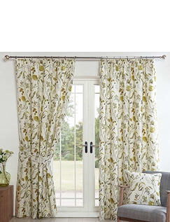 Grove Lined Curtains Green