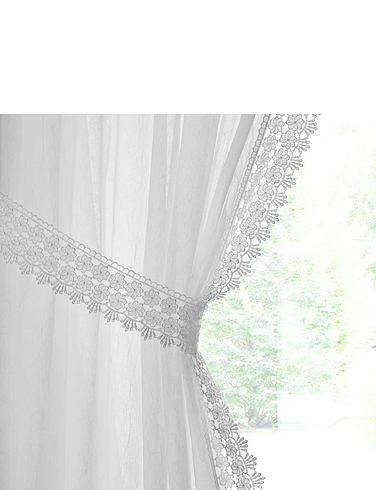 Windsor Macrame Voile Panel With Tie Back