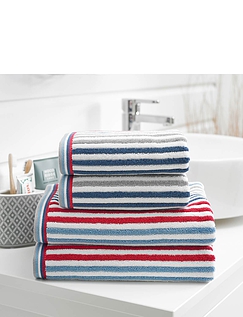 Hanover Jacquard Stripe Towel Denim