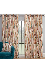 Santa Maria Lined Eyelet Curtains Natural