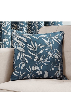 Aviary Filled Cushion Blue